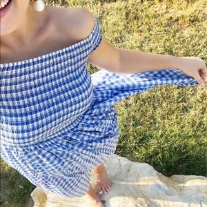 J.crew gingham midi dress